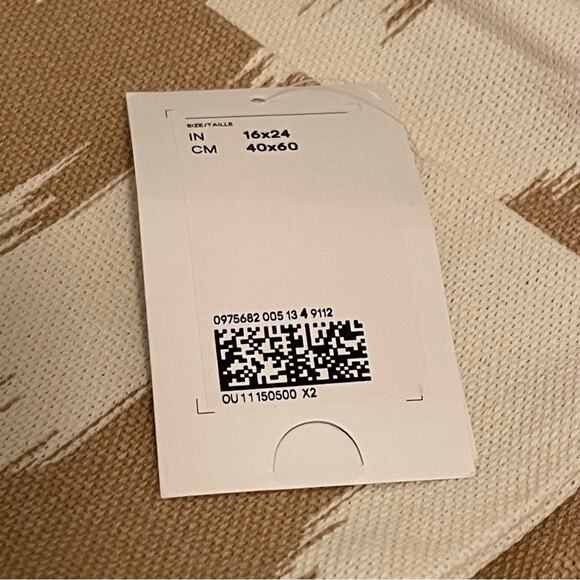 H&M Home Tan and Cream Patterned Pillow Covers Bundle of 2 - Picture 2 of 3